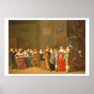 Poster Scène de cour, 1644 (huile sur toile)