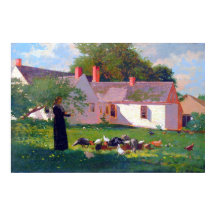 Scène de cour de ferme Winslow Homer 1872