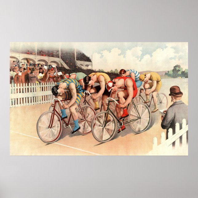 Poster Scène de course à vélo (Devant)