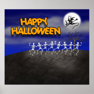 Poster Scène de la fête d'Halloween