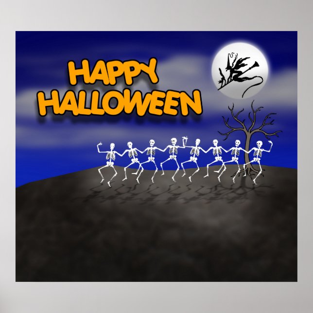Poster Scène de la fête d'Halloween (Devant)