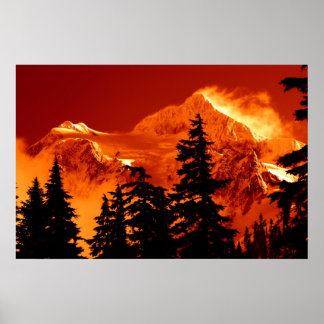 Poster Scène de la montagne de Fiery