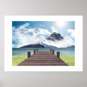 Poster Scène de la montagne de l'affiche