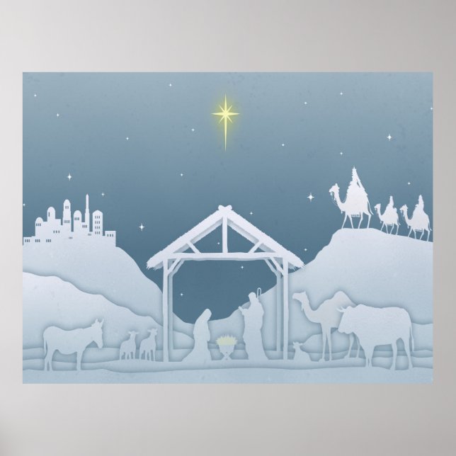 Poster Scène de la Nativité (Devant)