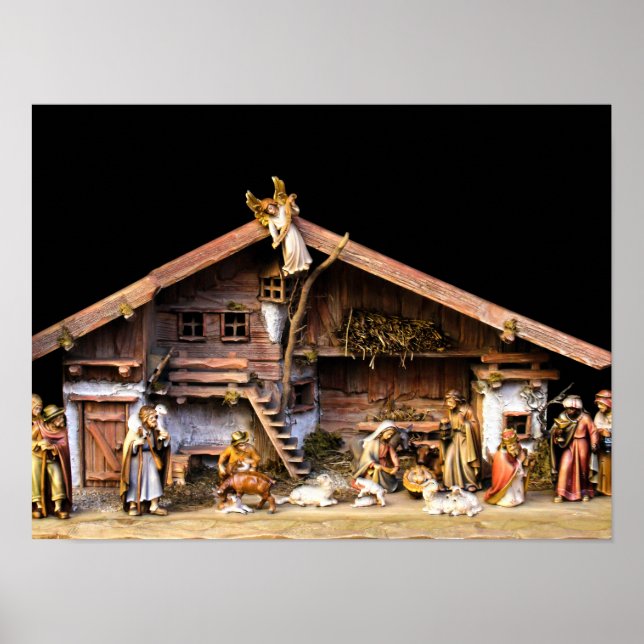 Poster Scène de la Nativité de Noël (Devant)