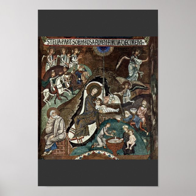 Poster Scène De La Nativité Par Meister Der Palastkapelle (Devant)