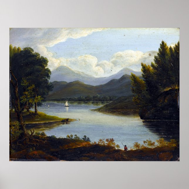 Poster Scène de la rivière Victor de Grailly Hudson (Devant)