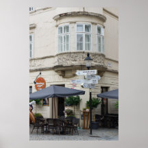 Scène de la vieille ville de Bratislava avec direc