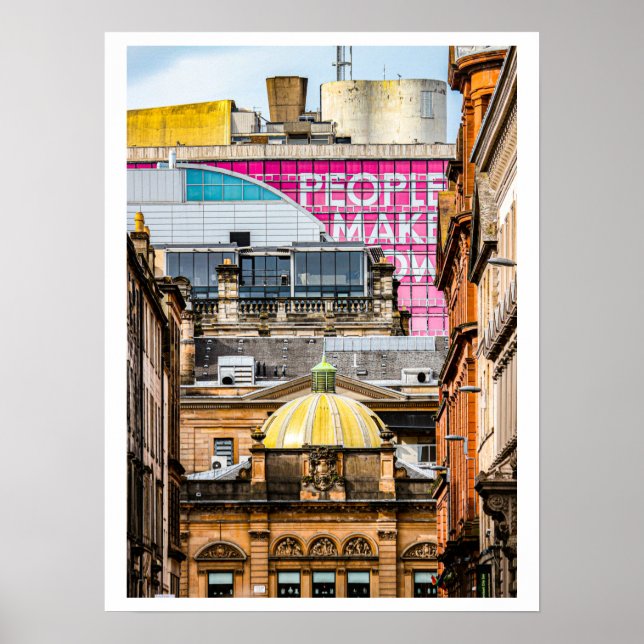 Poster Scène de la ville de Glasgow (Devant)