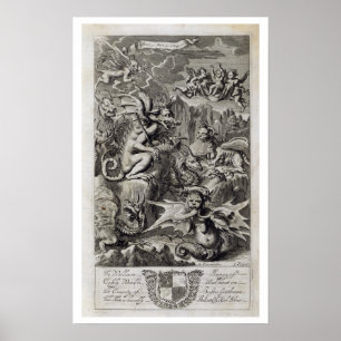 Poster Scène de l'enfer, illustration tirée du livre 1 Pa