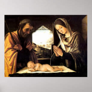 Poster Scène de Nativité pour Noël - Sainte Famille, Cost
