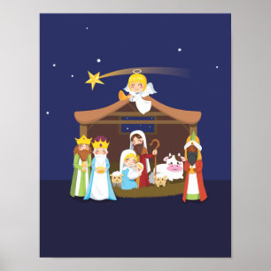 Poster Scène de Noël