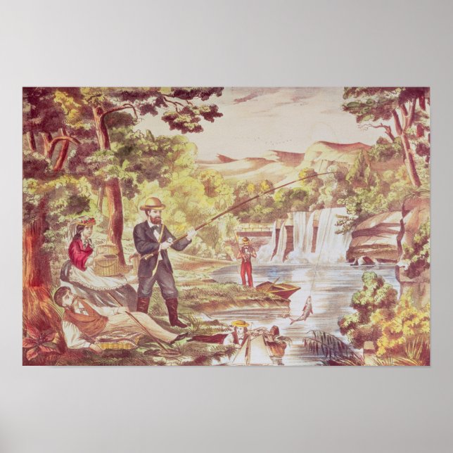 Poster Scène de pêche (Devant)
