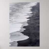 Scène de plage en noir et blanc