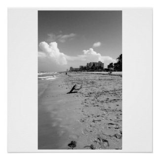 Poster Scène de plage Hollywood Florida Beach