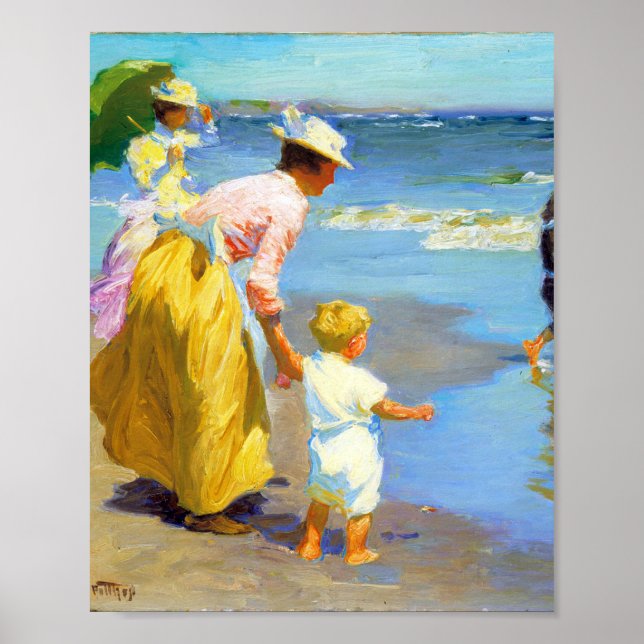 Poster Scène de plage par Edward Henry Potthast (Devant)