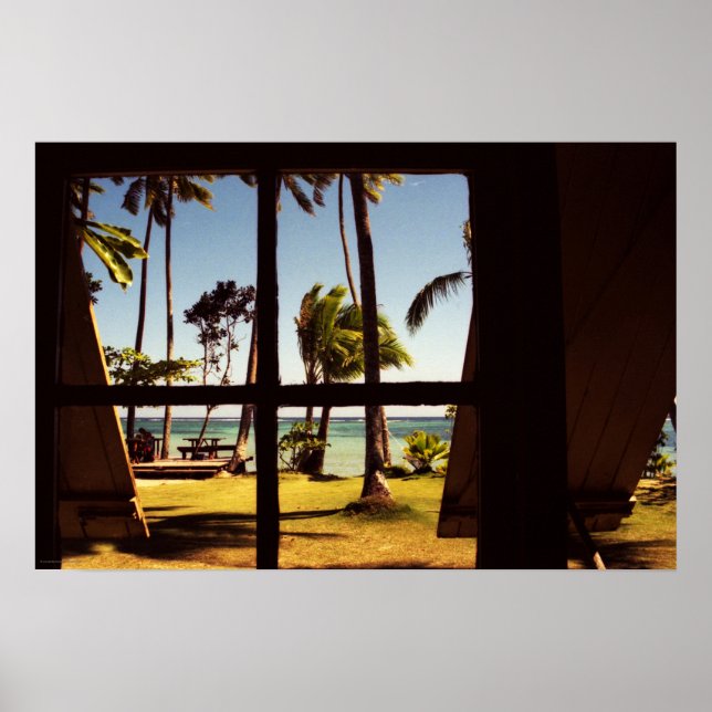 Poster Scène de plage tropicale Fiji Beach Wapcn (Devant)