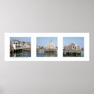 Poster Scène De Quai Nantucket, Massachusetts Triptyque