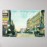 Scène de quartier de gros sur Los Angeles Street