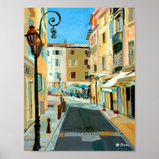 Poster Scène de rue à Antibes