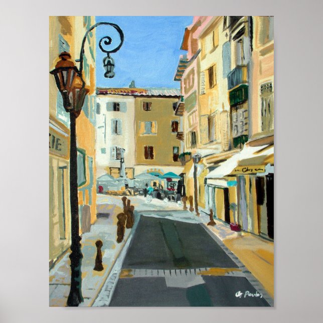 Poster Scène de rue à Antibes (Devant)