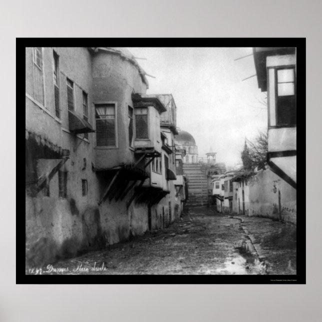 Poster Scène de rue à Damas, Syrie 1895 (Devant)