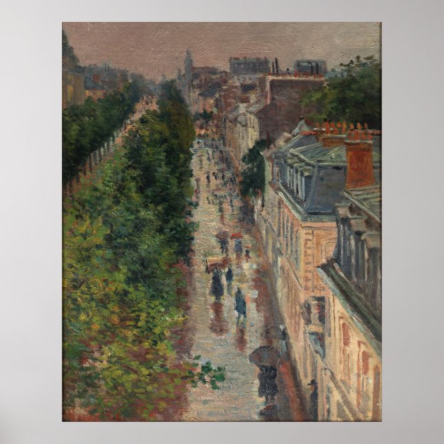 Poster Scène de rue à Paris (Devant)