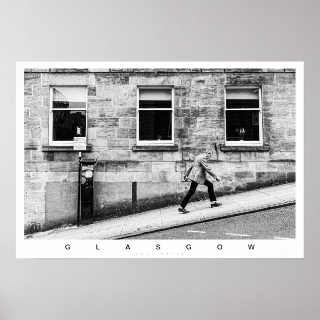 Poster Scène de rue de Glasgow (Devant)