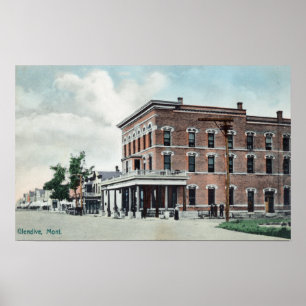 Poster Scène de rue Glendive, MT