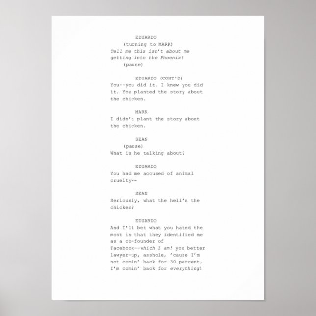 Poster Scène de scénario du réseau social (Devant)