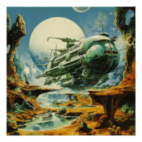 Scène de science-fiction rétro