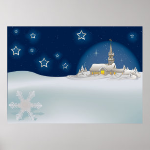 Poster Scène d'hiver de Noël