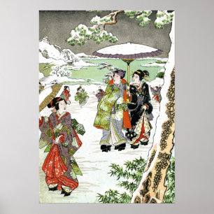 Poster Scène d'hiver japonaise