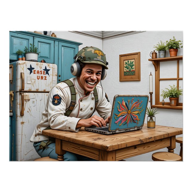 Poster Scène du chaos de la broderie (Devant)