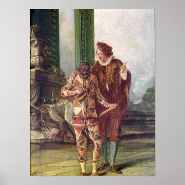 Poster Scène du Commedia dell'Arte (Devant)