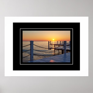 Poster Scène du coucher du soleil de l'affiche