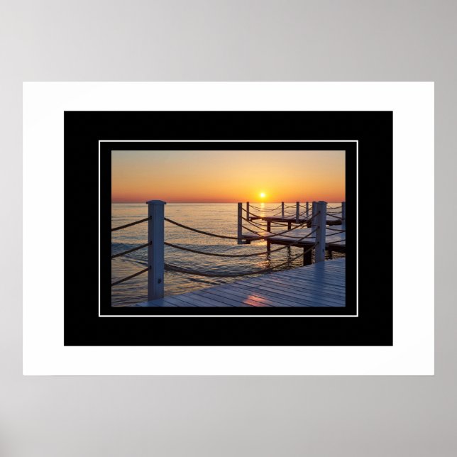 Poster Scène du coucher du soleil de l'affiche (Devant)