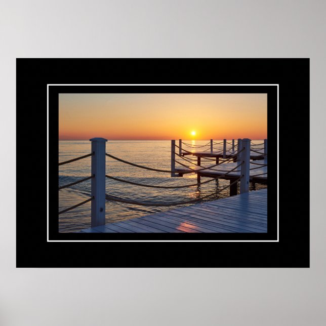 Poster Scène du coucher du soleil de l'affiche (Devant)