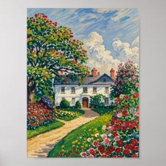 Poster Scène du parc Serene au début du printemps