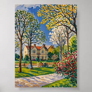 Poster Scène du parc Serene au début du printemps