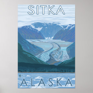 Poster Scène glaciaire - Sitka, Alaska
