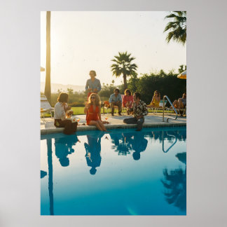 Poster Scène Glamour au Bord de la Piscine – Voyage Inspi