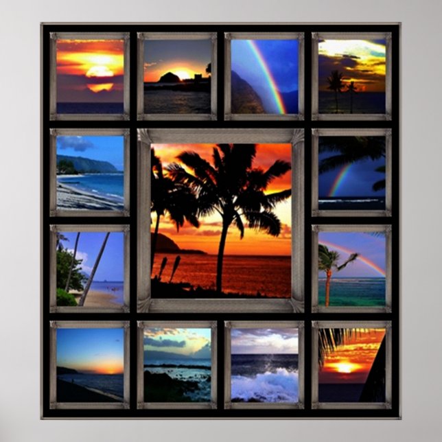 Poster Scène hawaïenne (Devant)