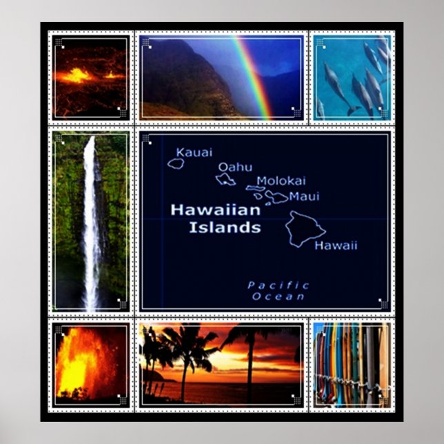 Poster Scène hawaïenne (Devant)
