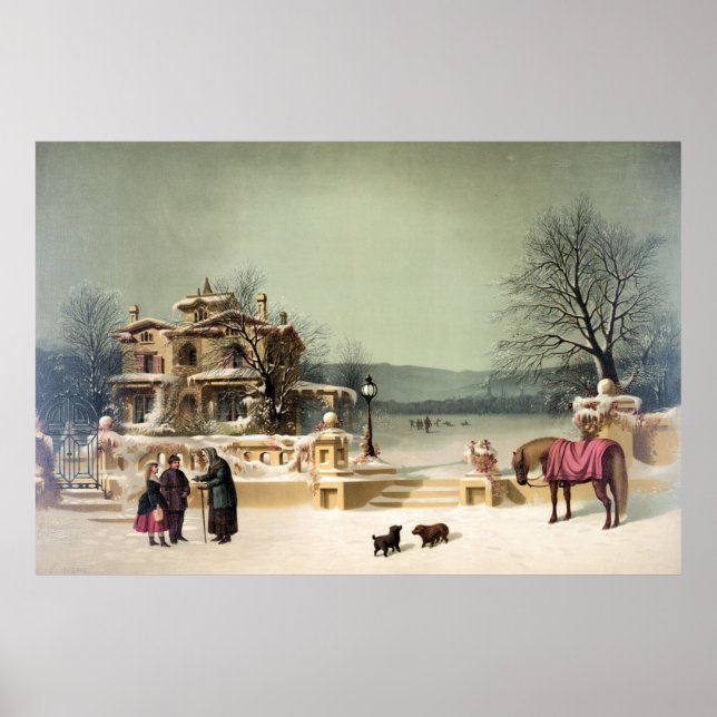 Poster Scène hivernale américaine (Devant)