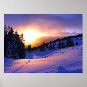 Poster Scène hivernale en Italie