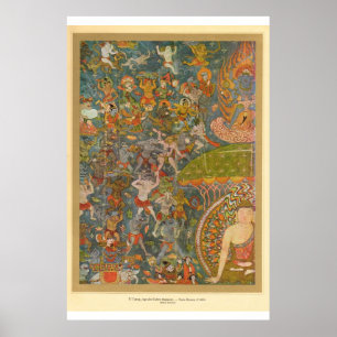 Poster Scène indoue d'art asiatique classique