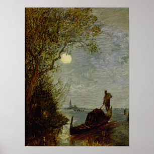 Poster Scène Lune avec Gondola