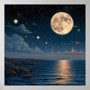 Poster Scène nocturne