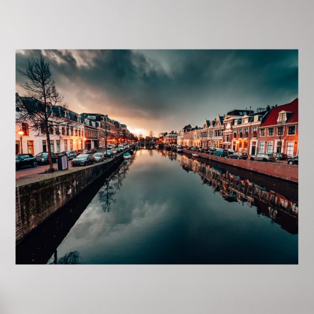 Poster Scène nocturne à leeuwarden (Devant)